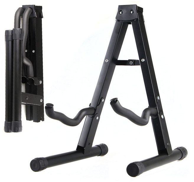 접이식 A형 기타스탠드 접는 기타받침대 휴대용, 1개