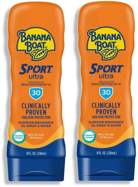 Banana Boat 바나나보트 스포츠 퍼포먼스 30SPF 선스크린 로션 236ml, 2개 - 쿠팡