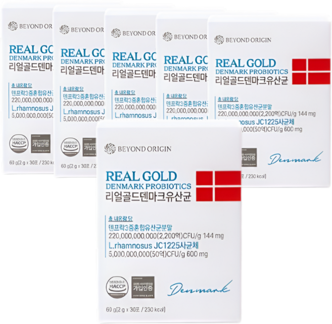리얼골드 덴마크 유산균 2g X 30포 6개, 180개