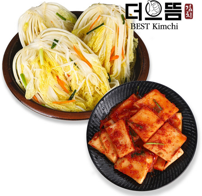 [더으뜸] 전라도 백김치 3kg+석박지 2kg, 1세트, 5kg