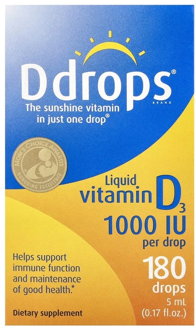 디드롭스 액상 비타민 D3 1000 IU 29.57 ml(0.17 fl oz), 1개 - 쿠팡