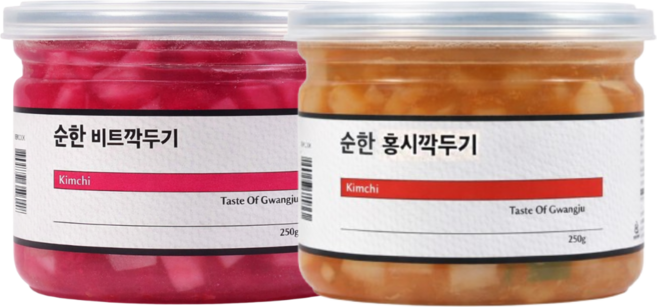 [베리쿡] 아기김치 2종 비트깍두기+홍시깍두기세트, 1개