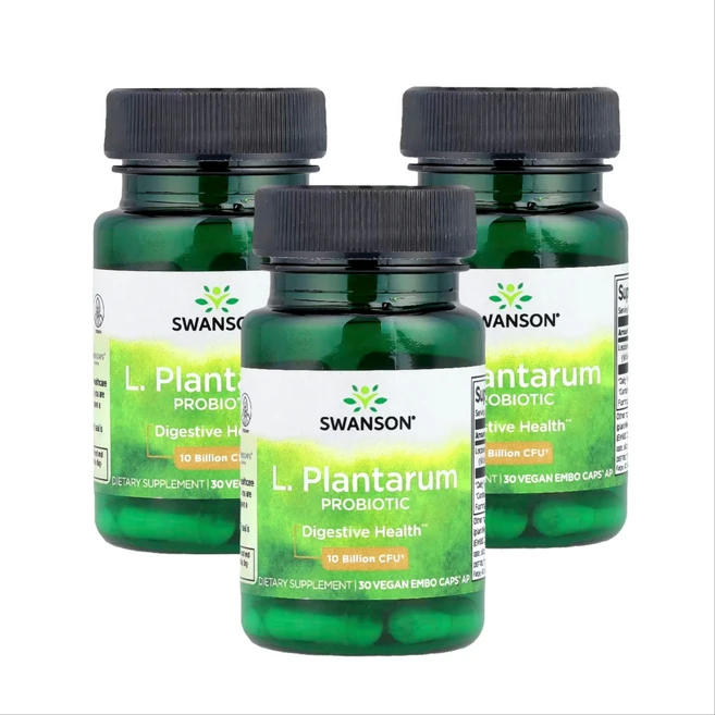 스완슨 L 플란타럼 프로바이오틱 100억CFU EMBO Caps AP 30베지캡슐 X 3통, 30정 - 쿠팡
