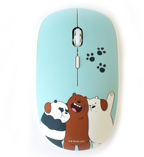 위베어베어스 DV-WM12 캐릭터 저소음 무선마우스 노트북 컴퓨터 USB