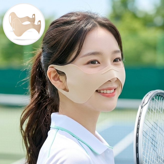 골프 자외선차단 패치 기미패치 얼굴 마스크 썬패치 2p세트, W베이지_2개