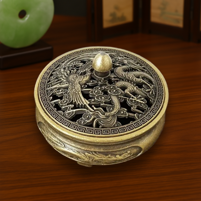 용봉 상운 미니 황동 인센스 향로, 1개