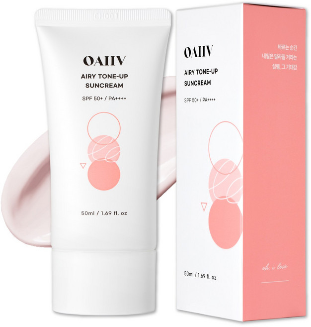 오아이브 톤업 선크림 무기자차 SPF50+ PA++++, 1개, 50ml