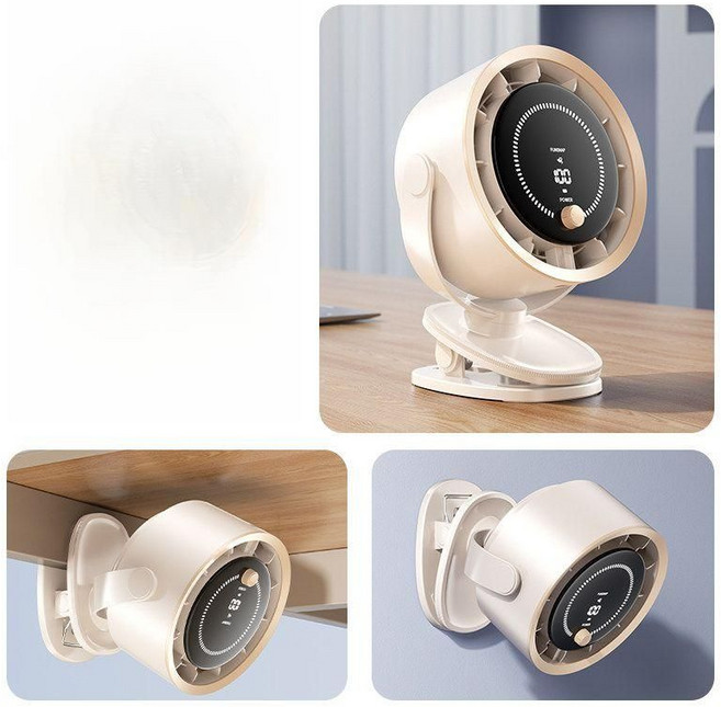 휴대용 미니선풍기 선풍기 충전식 무선 손선풍기 탁상형 거치가능 써큘레이터, 기본, 화이트 5000mAh