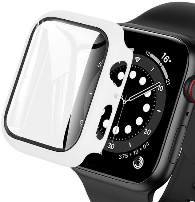 아이엠듀 애플워치 하이브리드 풀커버 케이스, 화이트, 1개