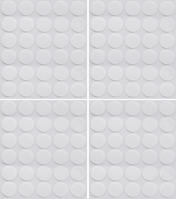 30쌍+30쌍 20mm 화이트 원형 양면 찍찍이 접착, 1세트