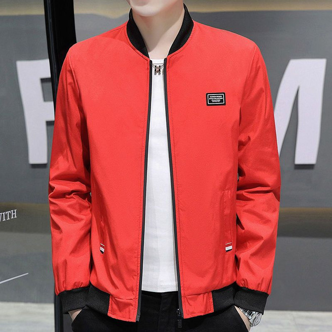 봄 가을 남자 점퍼 빅사이즈 슬림핏 야구점퍼 간절기 캐주얼 남성 긴팔 아우터 자켓 YJW