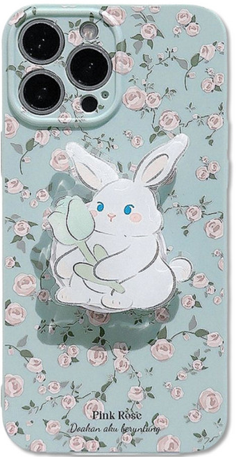 영스피플 꽃 토끼 스마트톡 아이폰 케이스 TPU 풀커버 귀여운 12 13 14 15 16 플러스 프로맥스