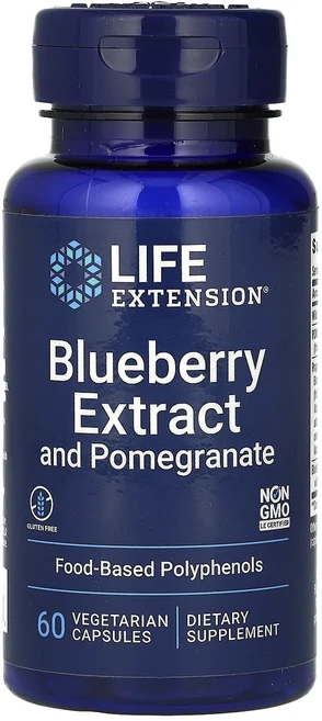 몸관리하세요 겨울입니다 Life Extension 블루베리 추출물 및 석류 베지 캡슐 60정 특별관리진행, LifeExtension블루베리추출물및석류베지캡슐60정, 1개 - 쿠팡