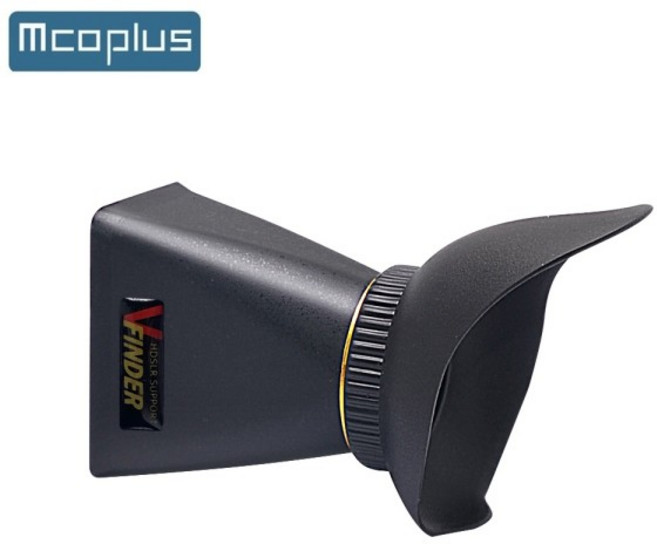 맥코플러스 4:3 LCD 스크린 뷰파인더 캐논 니콘 펜탁스 소니 DSLR 카메라 차양 후드 3 배 돋보기 3.2 인, 1개