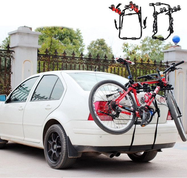 키밍 차량용 3단 자전거개리어 뒷걸이 거치대 후미형 ini*890lp, 1개, 레드