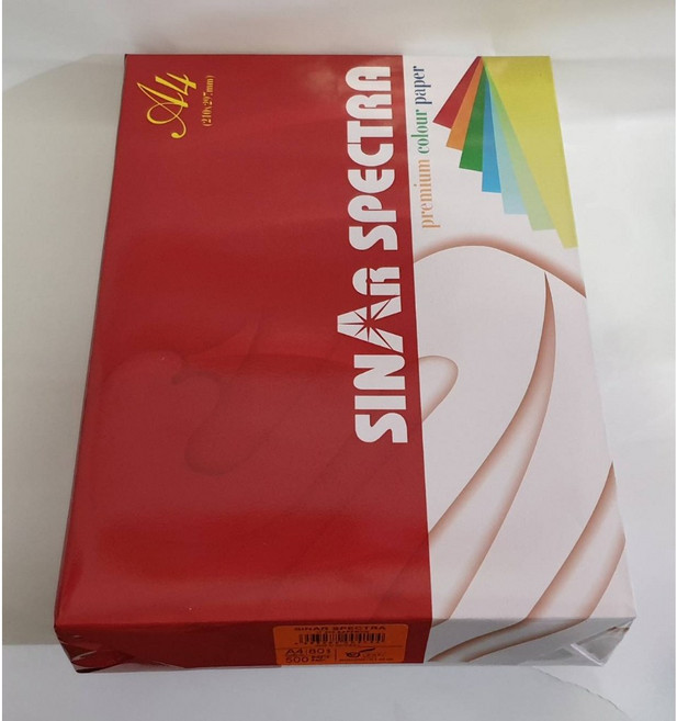SINAR SPECTRA A4 80磅 橘色色紙 影印紙 500張/包, 1個, 未稅價
