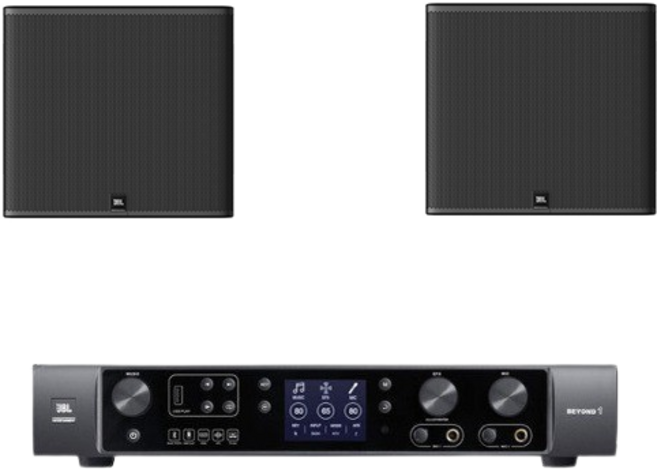 JBL SLP 12T 스피커 20평 매장용 스피커 인티앰프세트 음향패키지, 화이트