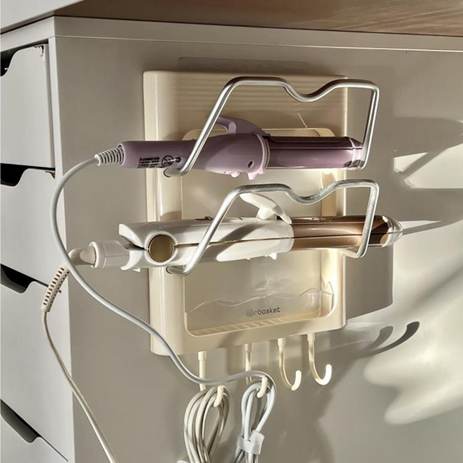 에브리샤인 고데기 거치대 무타공 벽걸이, 1개, 베이지