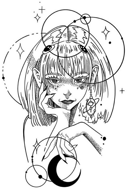 에테르넬 반영구 타투스티커 헤나, 1개, Q1