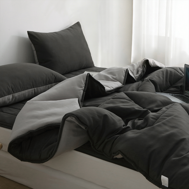 KURUA 프리미엄 양면 사계절 워싱 이불 세트