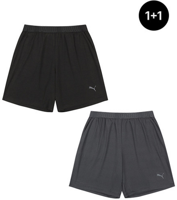 푸마 언더웨어 푸마 공용 흡한속건 5부 팬츠 2종세트 택일