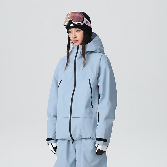 디얼픽 보드복브랜드 스노보드 겨울 스키 단열 방수, 1개, 아이스블루 상의