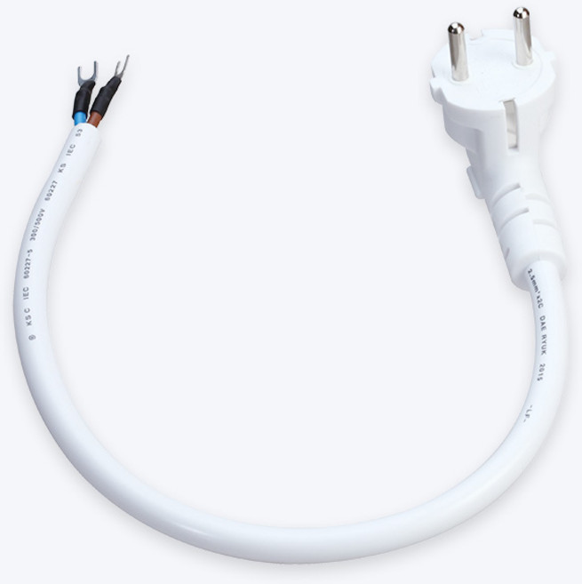 파워코드 2.5 SQ 50cm 2C / 3C 범용 전원코드 연결 우리엘전자 써브텍 전기난방용 온도조절기 일반형 / 접지형 전원코드용, 파워코드3C(접지형), 1개