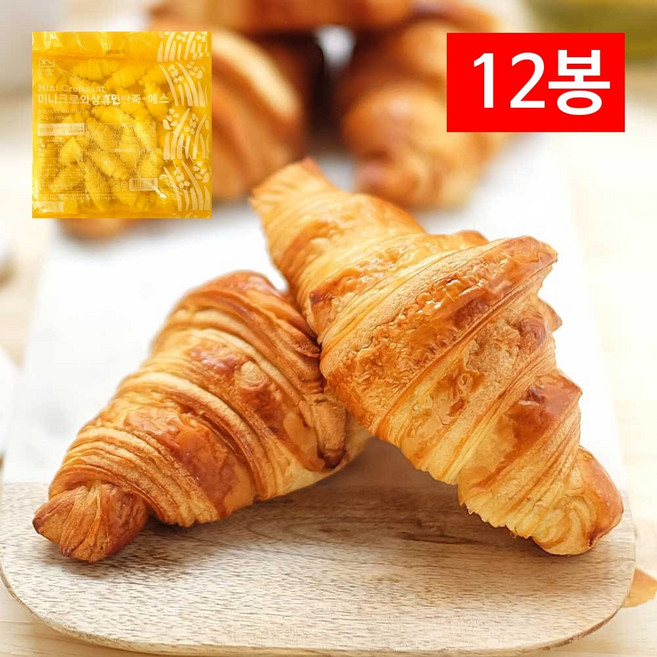 삼립 냉동생지 미니 크로와상 휴면반죽-에스 540g (18gX30입) X 12봉, 12개