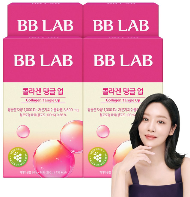 [무료배송/오늘출발] 비비랩 콜라겐 탱글 업 프리미엄 맛있는 콜라겐, 280g, 4박스