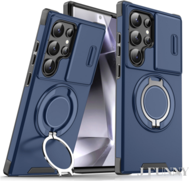 JFUN Galaxy S24 Ultra Plus S24울트라 플러스 회전 스마트링 휴대폰 케이스