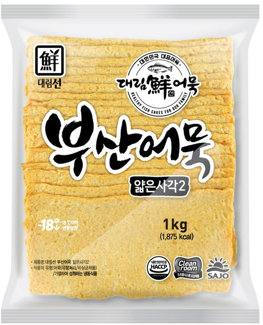 사조-대림선부산어묵얇은사각1kg, 1개, 1kg