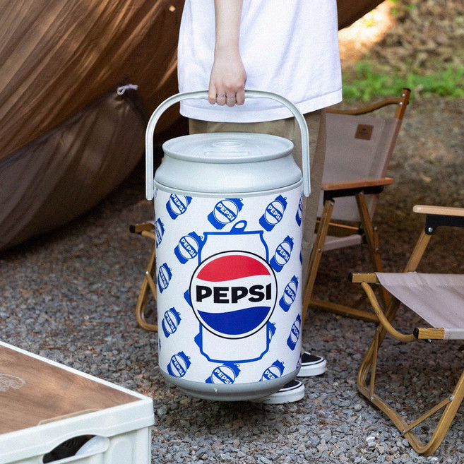 펩시 캠핑용 휴대용 여행용 3중 단열 아이스박스 PEP-ICEB01, 18.9L, 화이트