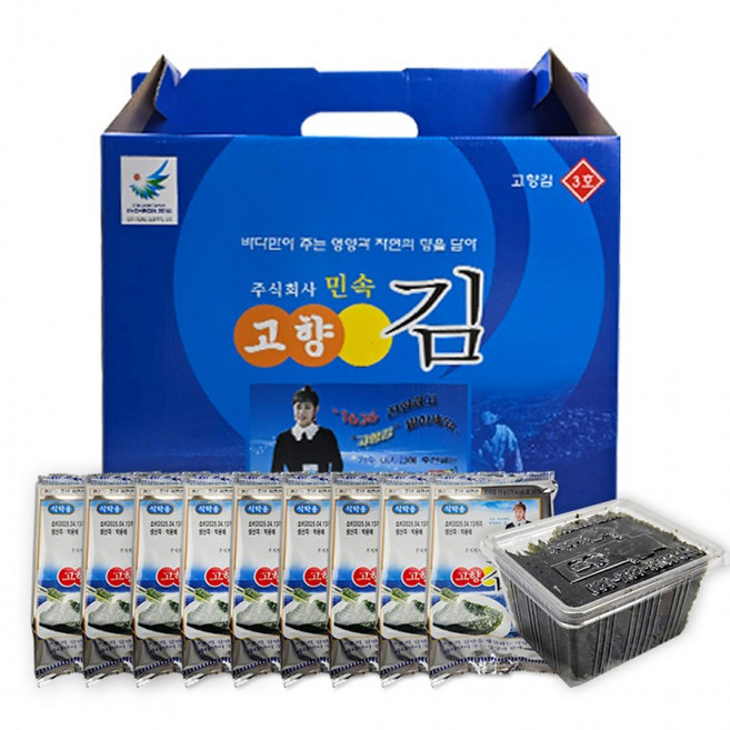 국내산 민속 고향김 3호 15gX10봉 선물세트 조미김 도시락김, 1개, 1g