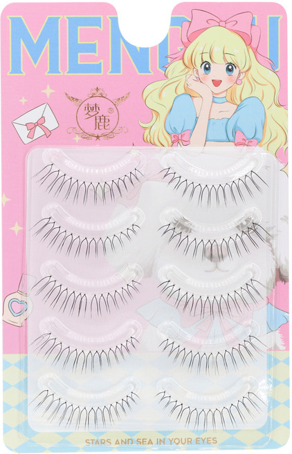 드림 디어 가짜 속눈썹 A 타입 업그레이드 된 V 자형 0.14mm 투명 줄기 부드러운 밍크, 01 W-6, 1개