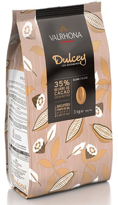 [프랑스산]발로나 화이트초콜릿 둘세 35% 200g 500g 1kg 3kg 발렌타인데이 베이킹 valrhona dulcey 둘새 칼리바우트 골드초콜릿 대체품, 1개