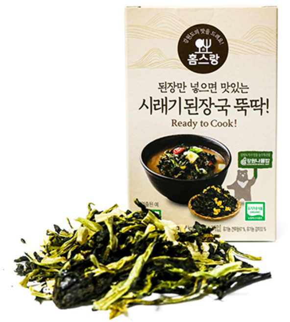 나물밥 된장찌개용 유기농 국내산 시래기된장국 뚝딱75g, 1개