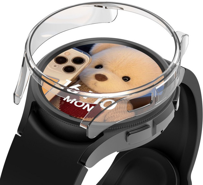 로랜텍 바디 프레임 하드커버 스마트워치 케이스, 투명, 1개