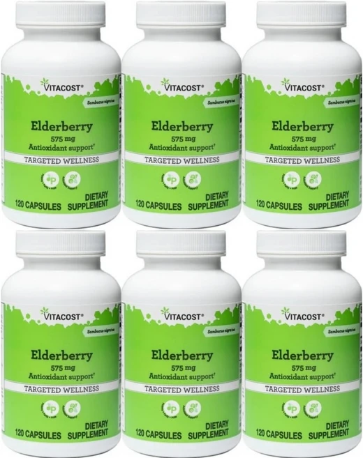 비타코스트 엘더베리 575mg, 6개, 120정, 120정 - 쿠팡