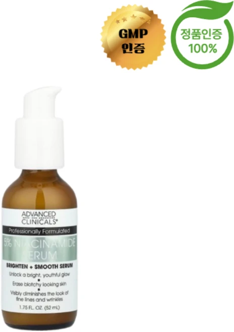 Advanced Clinicals 나이아신아마이드 5% 세럼 전문적인 효능 / 여드름 잡티 흔적 관리 케어 세럼, 52ml, 1개 - 쿠팡
