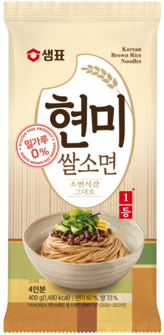 샘표 현미 쌀소면, 400g, 10개
