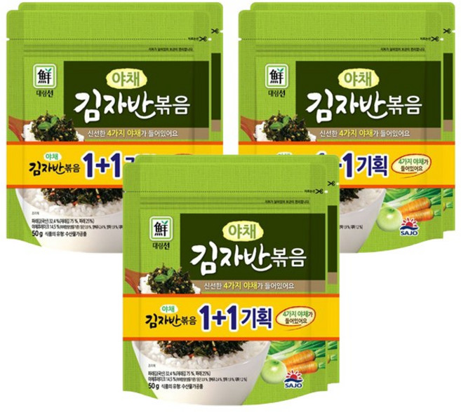 [사조대림] 야채 김자반볶음 100g(50x2) x3개, 100g, 3개