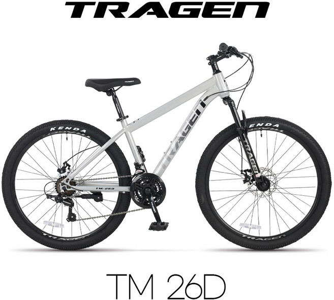 9위 - 트라젠 TM26D 26인치 원터치21단 앞서스펜션 디스크 MTB자전거, 1개, 66cm, 그레이/미조립박스