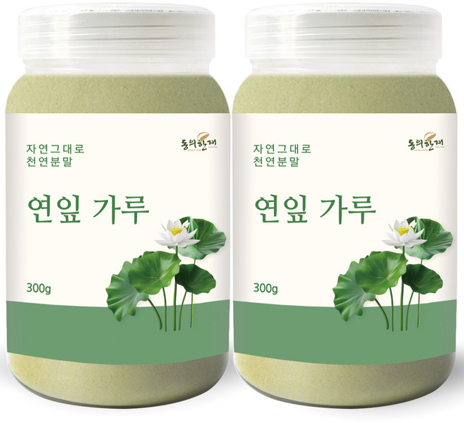 동의한재 국산 연잎 가루 분말, 300g, 2개