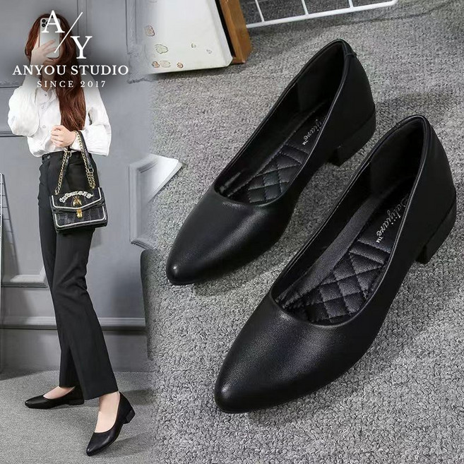ANYOU 여성 구두 로퍼 업무화 직장인 출근 오피스 편한 낮은굽 은행원 호텔 서비스업 카운터 유니폼 심플 장시간착용 발편한 논슬립 슬림핏 취업 면접 돌잔치 결혼식 구두 3CM