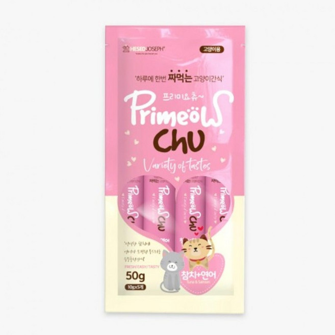 (10개묶음)프리미요츄 고양이(참치+새우/10gX5개입), 1개, 10g, 상세페이지 참조