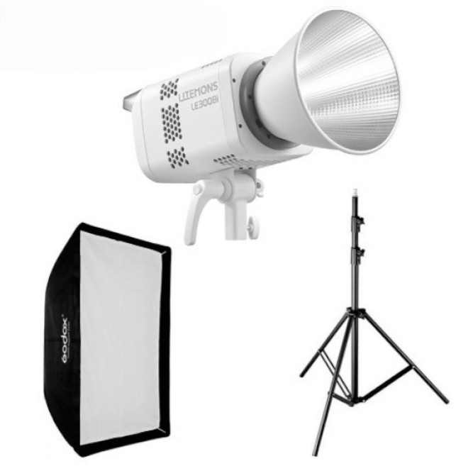 [고독스 LE300 Bi + 303 + SB-BW80120 세트] / 지속광 스탠드 소프트박스 세트, 1개, 세트