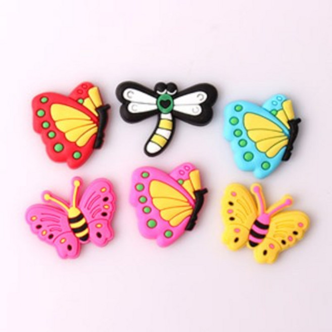 데코앤팁스 나비파츠6개입 핸드폰케이스만들기재료 데코덴파츠 꾸미기 톡만들기 실내화파츠 데코덴, 1개