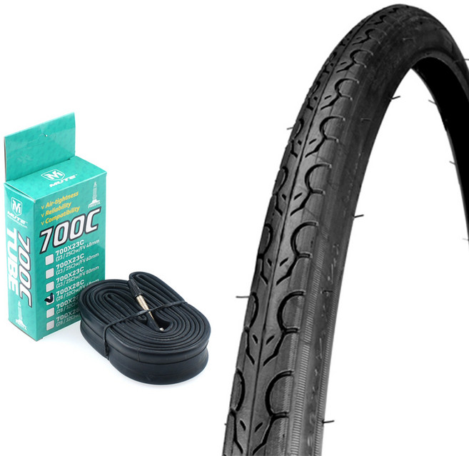 700X28C (28-622) 켄다 타이어+MUTE 700C FV 프레스타 튜브포함 세트구성, 700X28C 블랙 타이어+MUTE 튜브 60mm, 1개