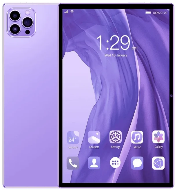 안드로이드 13 옥타 코어 10.1인치 태블릿 PC 8GB 램 롬 구글 플레이 듀얼 카메라 SIM 전화 블루투스 와이, 02 Tab add Cover Case, 01 China Mainland, 04 Purple