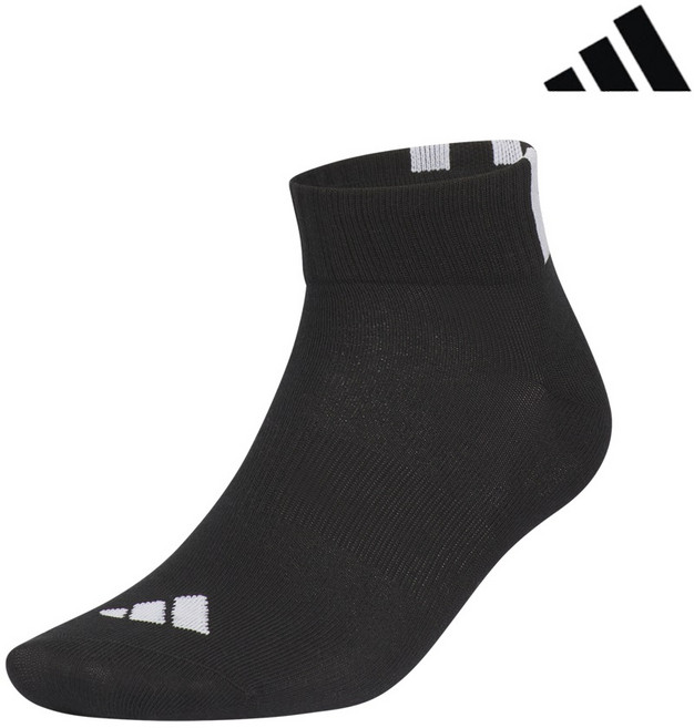 아디다스 퍼포먼스 3선 스포츠 여성 남성 발목 양말, 1개